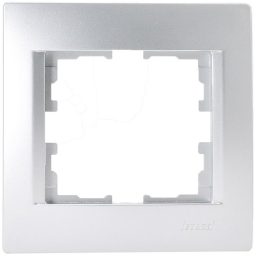 Рамка горизонтальная Lezard Karina 1-м. матовое серебро картинка